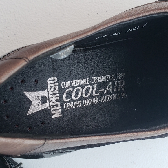 Mephisto Patent and Suede Lace Up Black and Copper - Picture 13 of 14